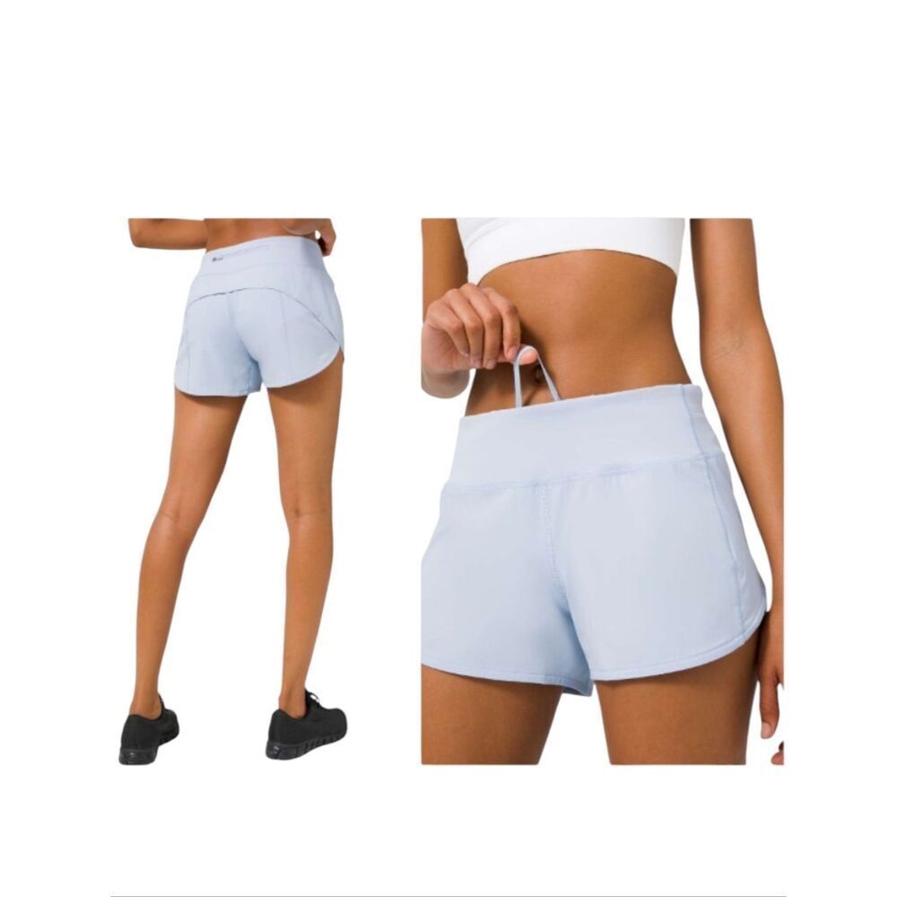 Lululemon Speed Up Short Long 4" Inseam Light Blue Size 2